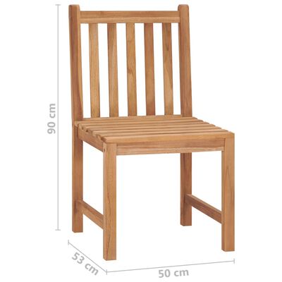 vidaXL 4 db tömör tíkfa kerti szék