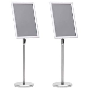 vidaXL Poszter &Aacute;llv&aacute;nyok 2 db Ez&uuml;st 45 x 32,7 x 108 cm Alum&iacute;nium