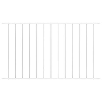 vidaXL fehér porszórt acél kerítéspanel 1,7 x 1,25 m
