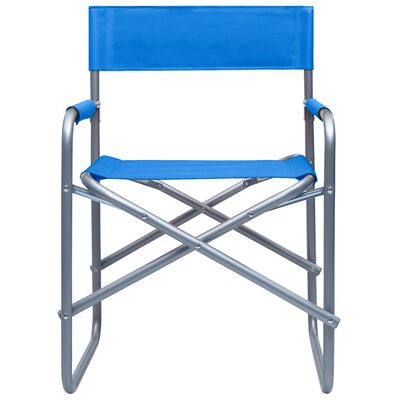 vidaXL 2 db kék acél rendezői szék