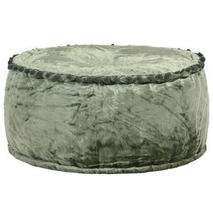 vidaXL z&ouml;ld kerek b&aacute;rsony puff 40 x 20 cm