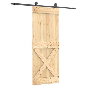 vidaXL Cs&uacute;sz&oacute; ajt&oacute; 80 x 210 cm Szil&aacute;rd Fenyőfa (Nem Kezelt)