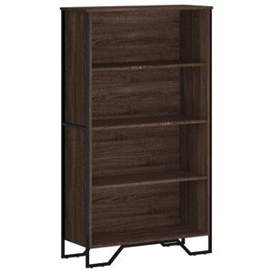 vidaXL barna t&ouml;lgy sz&iacute;nű szerelt fa k&ouml;nyvszekr&eacute;ny 80 x 31 x 137,5 cm