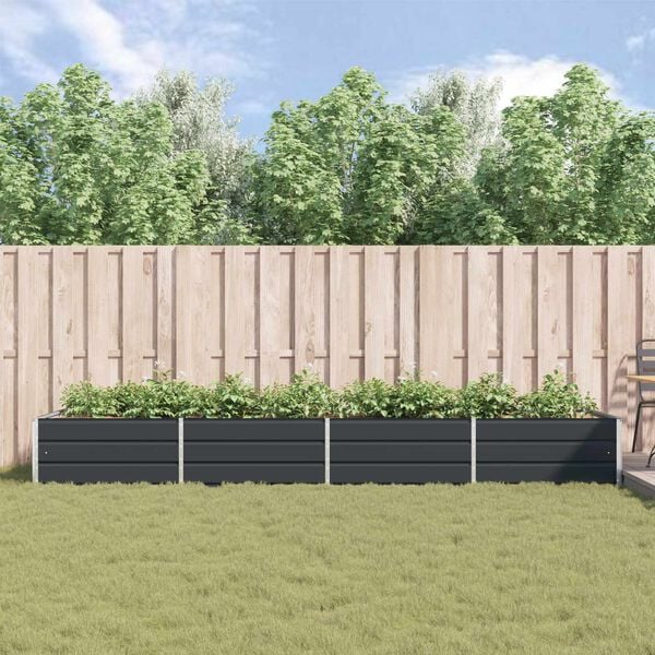 vidaXL N&ouml;v&eacute;nytart&oacute; Antracit 195 x 100 x 45 cm Horganyzott ac&eacute;l