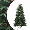 vidaXL Műanyag Hajtogat&oacute;s Kar&aacute;csonyfa 150 cm 150 LED Meleg feh&eacute;r