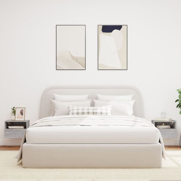 vidaXL 2 db sz&uuml;rke sonoma szerelt fa fali TV-szekr&eacute;ny 40 x 30 x 30 cm