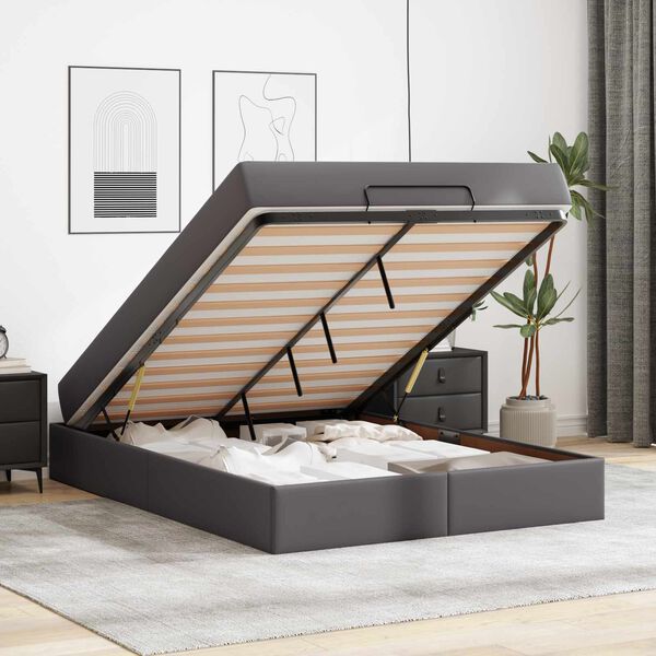 vidaXL &Aacute;gykeret matraccal matracmal 2 pcs Sz&uuml;rke PVC