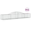 vidaXL 11 db &iacute;ves horganyzott vas gabion kos&aacute;r 300x50x40/60 cm
