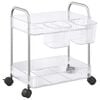 vidaXL t&aacute;rol&oacute;kocsi 2 szintes &aacute;tl&aacute;tsz&oacute; 37x28x43,5 cm akril
