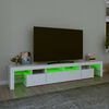 vidaXL fehér TV-szekrény LED-lámpákkal 230x36,5x40 cm