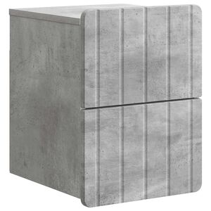 vidaXL Fali &eacute;jjeli szekr&eacute;ny Betonsz&uuml;rke 33 x 34,5 x 43 cm Szerelt Fa