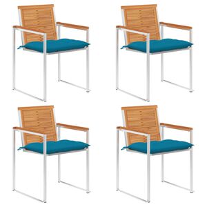 vidaXL 4 db t&ouml;m&ouml;r ak&aacute;cfa kerti sz&eacute;k p&aacute;rn&aacute;kkal