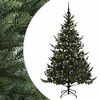 vidaXL Műkar&aacute;csonyfa g&ouml;mbbel 180 cm 300 LED Meleg feh&eacute;r PVC &eacute;s f&eacute;m