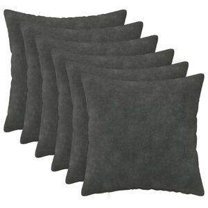 vidaXL P&aacute;rna huzat 6 db HEERLEN Antracitsz&uuml;rke 30 x 30 cm