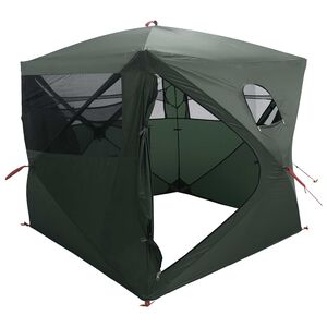 vidaXL Vad&aacute;sz S&aacute;tra Katonai z&ouml;ld 143 x 143 x 165 cm Poli&eacute;szter &eacute;s ac&eacute;l