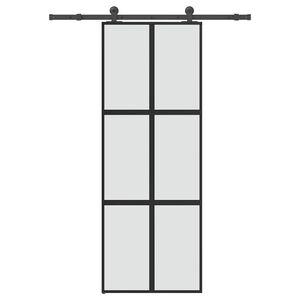 vidaXL tol&oacute;ajt&oacute; vasalatokkal 76x205 cm edzett &uuml;veg&Alum&iacute;nium