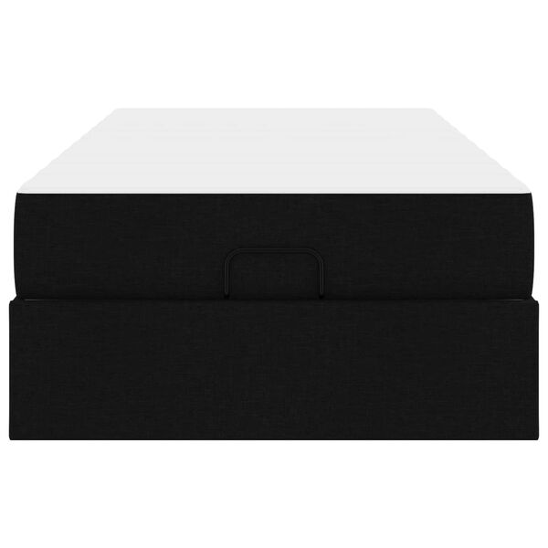 vidaXL &Aacute;gykeret matraccal matracmal 2 pcs Fekete sz&ouml;vet