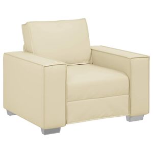 vidaXL Fotel Kr&eacute;m 100 cm Műbőr