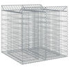 vidaXL Gabion emelt &aacute;gy 2 db 100 x 100 x 100 cm Horganyzott Ac&eacute;l Ez&uuml;st