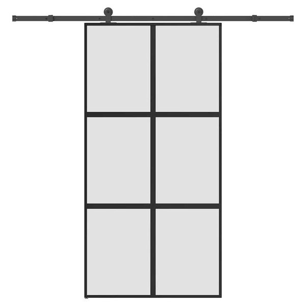 vidaXL tol&oacute;ajt&oacute; vasalatokkal 102,5x205 cm edzett &uuml;veg&Alum&iacute;nium
