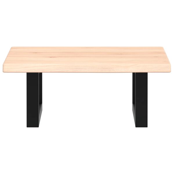 vidaXL acél és tömör tölgyfa falra szerelhető mosdópolc