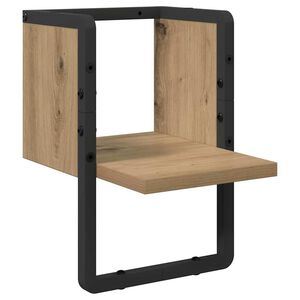 vidaXL Falpolc polcokkal Műv&eacute;szi t&ouml;lgy 20 x 25 x 30 cm Faanyag