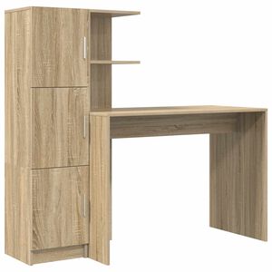 vidaXL Asztal Sonoma t&ouml;lgy 133.5 x 50 x 124 cm 2 db