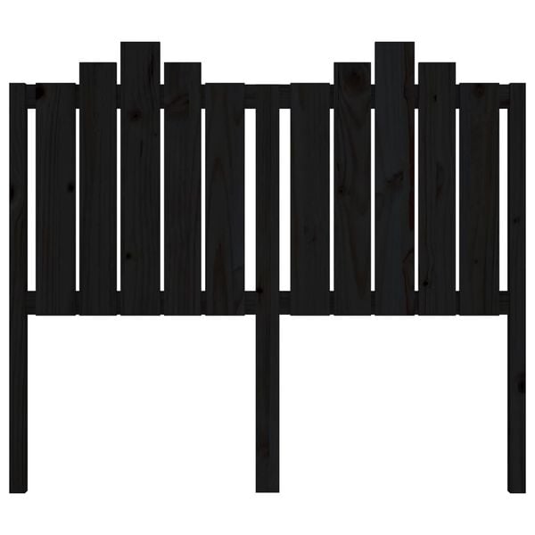 vidaXL fekete t&ouml;m&ouml;r fenyőfa &aacute;gyfejt&aacute;mla 126x4x110 cm