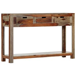 vidaXL t&ouml;m&ouml;r ak&aacute;cf&aacute;b&oacute;l t&aacute;lal&oacute;asztal 3 fi&oacute;kkal 120x30x75 cm