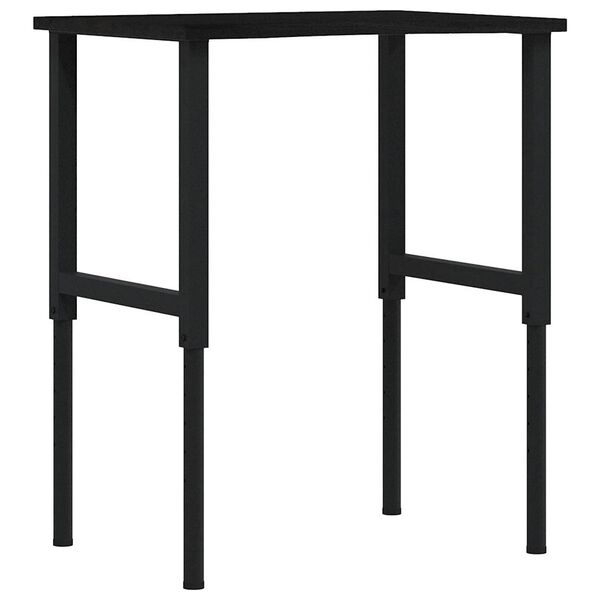 vidaXL sötétbarna tömör tölgyfa munkapad 80 x 60 x (71,5-98) cm