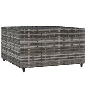 vidaXL sz&uuml;rke polyrattan n&eacute;gyzet alak&uacute; kerti doh&aacute;nyz&oacute;asztal 50x50x30cm