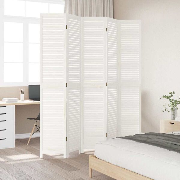 vidaXL 5 paneles feh&eacute;r t&ouml;m&ouml;r cs&aacute;sz&aacute;rfa t&eacute;relv&aacute;laszt&oacute;