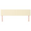 vidaXL 2 db krémszínű műbőr fejtámla 80 x 5 x 78/88 cm