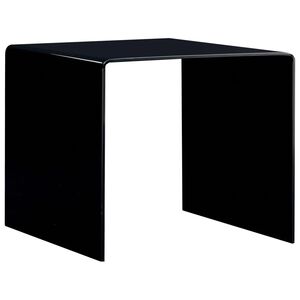 vidaXL fekete edzett &uuml;veg doh&aacute;nyz&oacute;asztal 50 x 50 x 45 cm