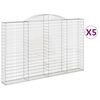 vidaXL 5 db íves horganyzott vas gabion kosár 300x30x180/200 cm