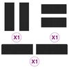vidaXL TV szekr&eacute;ny garnit&uacute;ra 6 pcs Fekete t&ouml;lgy 100 x 30 x 30 cm