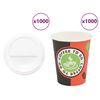vidaXL 1000 db pap&iacute;r k&aacute;v&eacute;scs&eacute;sz&eacute;k fedővel 8oz 240ml