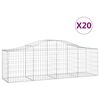 vidaXL 20 db &iacute;ves horganyzott vas gabion kos&aacute;r 200x50x60/80 cm