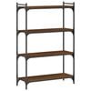 vidaXL 4 szintes barna t&ouml;lgy sz&iacute;nű szerelt fa k&ouml;nyvespolc 80x30x120 cm