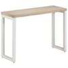 vidaXL barna tömör mangófa és vas konzolasztal 110 x 35 x 76 cm