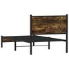 vidaXL füstös tölgy színű fém ágykeret matrac nélkül 90 x 190 cm