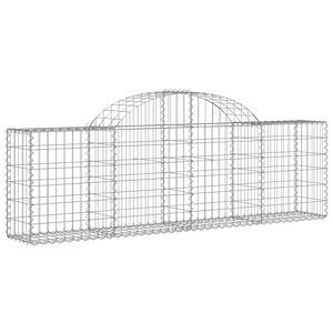vidaXL &iacute;ves horganyzott vas gabion kos&aacute;r 200x30x60/80 cm