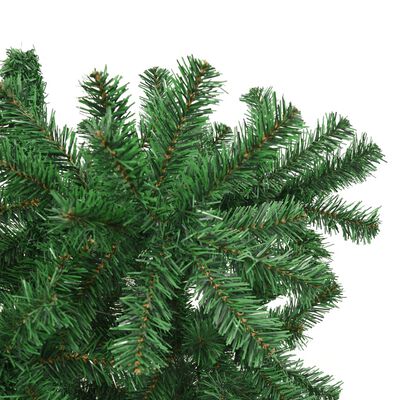 vidaXL zöld fejjel lefelé fordított műkarácsonyfa állvánnyal 210 cm