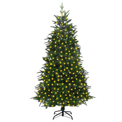 vidaXL zöld PVC és PE megvilágított műkarácsonyfa 240 cm