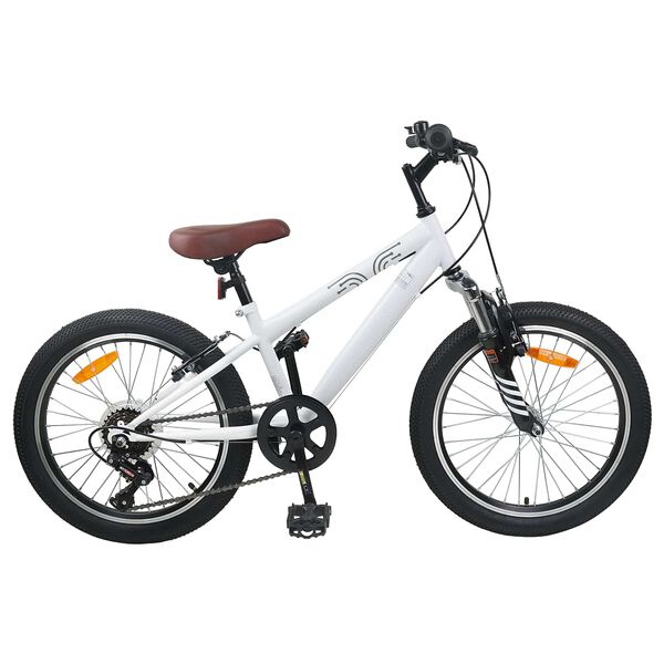 vidaXL Kids Mountain Bike 20 H&uuml;velyk 6-Speed 5-8 &eacute;ves korig val&oacute; Feh&eacute;r
