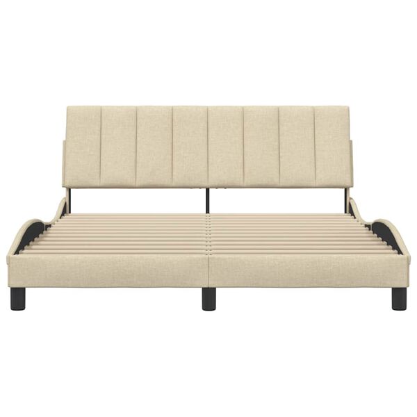 vidaXL kr&eacute;msz&iacute;nű sz&ouml;vet &aacute;gykeret matrac n&eacute;lk&uuml;l Hanko 160 x 200 cm