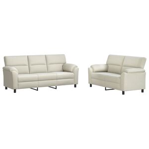 vidaXL Kanap&eacute; Szett 2 pcs Kr&eacute;msz&iacute;nű B&aacute;rsony