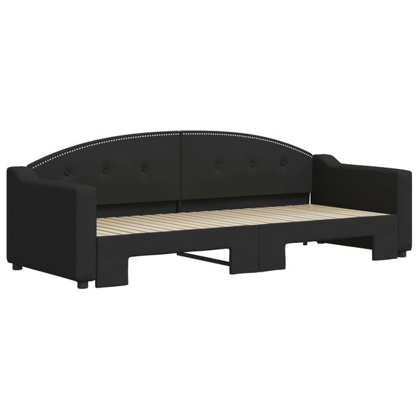 vidaXL fekete kih&uacute;zhat&oacute; sz&ouml;vet heverő 80 x 200 cm