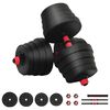 vidaXL 2 az 1-ben Kettlebell &eacute;s S&uacute;lyz&oacute; K&eacute;szlet 30 kg Fekete &eacute;s piros