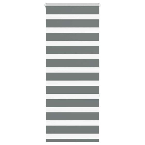 vidaXL zebrafüggönnyel sötét szürke szövetszélesség 55,9 cm poliészter